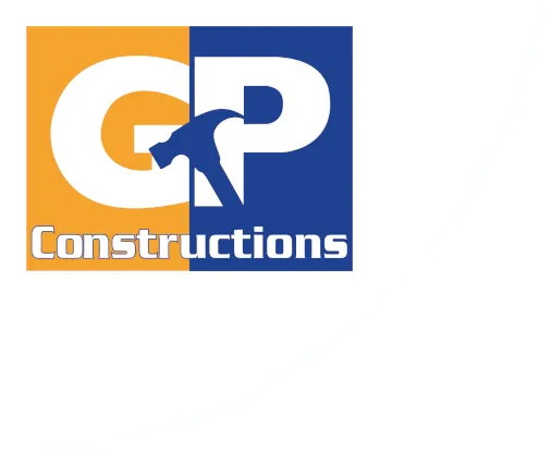 Voici le logo de la marque GP CONSTRUCTIONS qui représente son identité graphique.