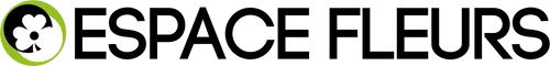 Voici le logo de la marque ESPACE FLEURS qui représente son identité graphique.