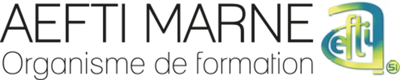 Voici le logo de la marque ASSOCIATION POUR L'ENSEIGNEMENT ET LA FORMATION-TRAJECTOIRE-INSERTION (A.E.F.T.I. MARNE) qui représente son identité graphique.