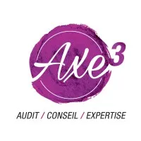 Voici le logo de la marque AXE 3 AUDIT (A3A) qui représente son identité graphique.