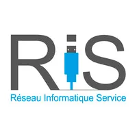 Voici le logo de la marque RESEAU INFORMATIQUE SERVICE (RIS) qui représente son identité graphique.
