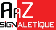 Voici le logo de la marque A A Z COM.REPRO qui représente son identité graphique.