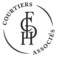 Voici le logo de la marque F.C.D.H. COURTIERS ASSOCIES qui représente son identité graphique.