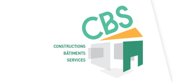 Voici le logo de la marque CONSTRUCTIONS BATIMENTS SERVICES (C.B.S.) qui représente son identité graphique.