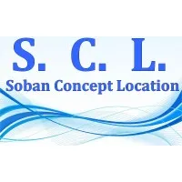 Voici le logo de la marque SOBAN CONCEPT LOCATION (SCL) qui représente son identité graphique.