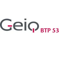 Voici le logo de la marque G E I Q BTP 53 qui représente son identité graphique.