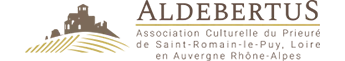 Voici le logo de la marque ALDEBERTUS ASS CULTUR PRIEURE ST ROMAIN qui représente son identité graphique.