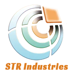 Voici le logo de la marque STR INDUSTRIES qui représente son identité graphique.