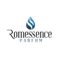 Voici le logo de la marque ROMESSENCE qui représente son identité graphique.
