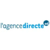 Voici le logo de la marque L'AGENCE DIRECTE (AD) qui représente son identité graphique.