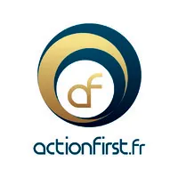 Voici le logo de la marque ACTION FIRST qui représente son identité graphique.