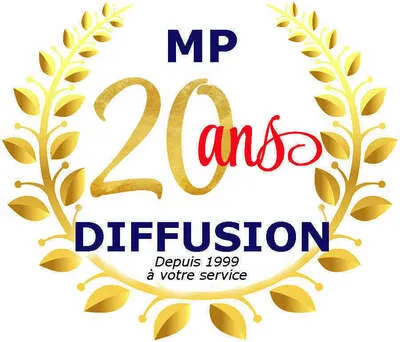 Voici le logo de la marque MP DIFFUSION qui représente son identité graphique.