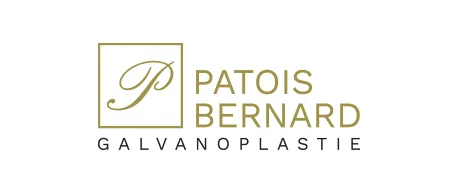 Voici le logo de la marque ETS PATOIS BERNARD SARL (Patois Galvanoplastie) qui représente son identité graphique.