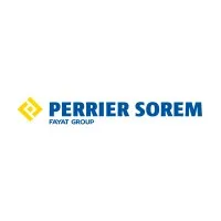 Voici le logo de la marque PERRIER SOREM qui représente son identité graphique.