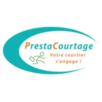 Voici le logo de la marque PRESTACOURTAGE qui représente son identité graphique.