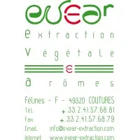 Voici le logo de la marque EVEAR EXTRACTION (EXTRACTION VEGETALE ET AROMATIQUE (EVEAR) qui représente son identité graphique.