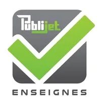 Voici le logo de la marque PUBLI JET qui représente son identité graphique.