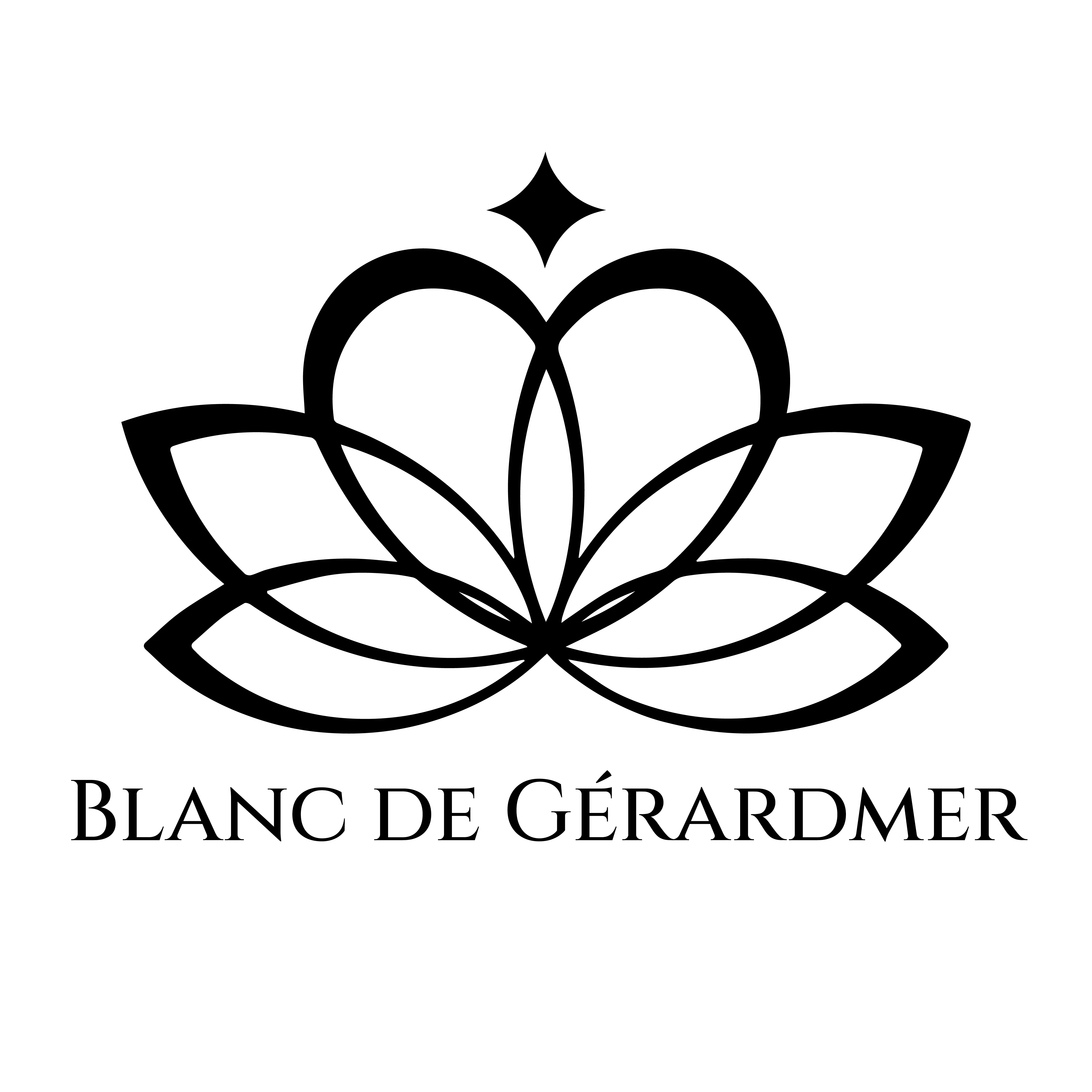 Voici le logo de la marque BLANC DE GERARDMER qui représente son identité graphique.