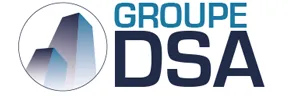 Voici le logo de la marque DSA AQUITAINE qui représente son identité graphique.