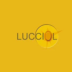 Voici le logo de la marque LUCCIOL qui représente son identité graphique.