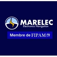 Voici le logo de la marque MARELEC ELECTRONICS NAVIGATION qui représente son identité graphique.