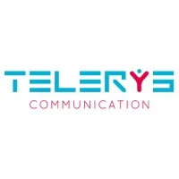 Voici le logo de la marque TELERYS COMMUNICATION qui représente son identité graphique.