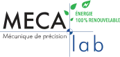 Voici le logo de la marque MECALAB qui représente son identité graphique.