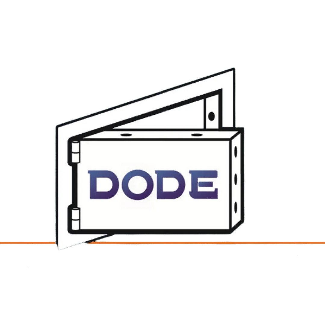 Voici le logo de la marque DEPANNAGE OUVERTURE DEPLACEMENT ENTRETIEN (D.O.D.E. ANJOU) qui représente son identité graphique.