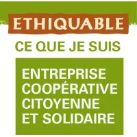 Voici le logo de la marque ETHIQUABLE (EE) qui représente son identité graphique.