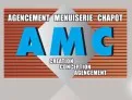Voici le logo de la marque AGENCEMENTS MENUISERIE CHAPOT (AMC) qui représente son identité graphique.