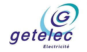 Voici le logo de la marque GETELEC TP qui représente son identité graphique.