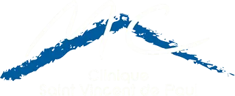 Voici le logo de la marque CLINIQUE ST VINCENT PAUL  MATERNITE qui représente son identité graphique.