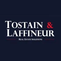 Voici le logo de la marque TOSTAIN LAFFINEUR REAL ESTATE qui représente son identité graphique.