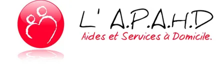 Voici le logo de la marque L'A.P.A.H.D. (L'AIDE AUX PERSONNES AGEES, HANDICAPEES, DEPENDANTES) (L'A.P.A.H.D) qui représente son identité graphique.