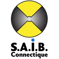Voici le logo de la marque S.A.I.B. CONNECTIQUE qui représente son identité graphique.