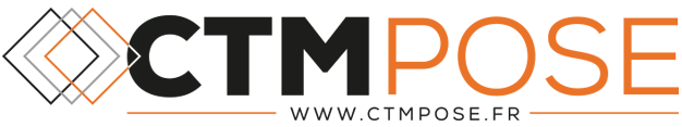 Voici le logo de la marque CTM POSE qui représente son identité graphique.