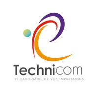 Voici le logo de la marque TECHNICOM qui représente son identité graphique.