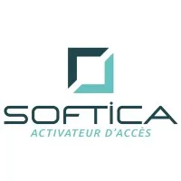 Voici le logo de la marque SOFTICA qui représente son identité graphique.