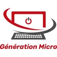 Voici le logo de la marque GENERATION MICRO qui représente son identité graphique.