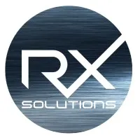 Voici le logo de la marque RX SOLUTIONS qui représente son identité graphique.