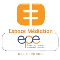 Voici le logo de la marque ESPACE MEDIATION qui représente son identité graphique.