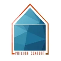 Voici le logo de la marque PHILION CONFORT qui représente son identité graphique.