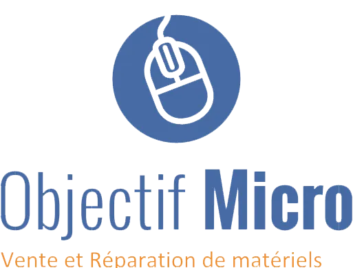 Voici le logo de la marque OBJECTIF MICRO qui représente son identité graphique.