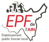 Voici le logo de la marque ETABLISSEMENT PUBLIC FONCIER DE L'AIN qui représente son identité graphique.
