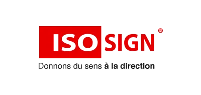 Voici le logo de la marque ISOSIGN qui représente son identité graphique.