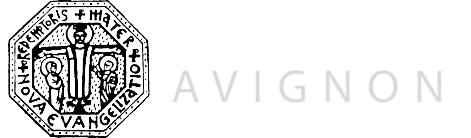 Voici le logo de la marque REDEMPTORIS MATER AVIGNON qui représente son identité graphique.