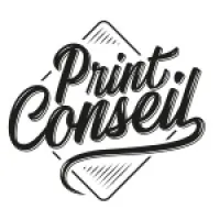 Voici le logo de la marque P CONSEIL (PRINT CONSEIL) qui représente son identité graphique.