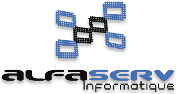 Voici le logo de la marque ALFASERV INFORMATIQUE (ALFASERV INFORMATIQUE) qui représente son identité graphique.