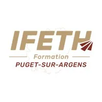 Voici le logo de la marque INSTITUT DE FORMATION DES ETABLISSEMENTS TOURISTIQUES ET HOTELIERS (I.F.E.T.H.) qui représente son identité graphique.