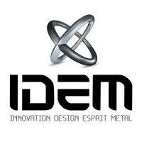 Voici le logo de la marque I.D.E.M. - INNOVATION, DESIGN, ESPRIT METAL qui représente son identité graphique.